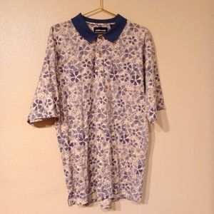 Pierre Cardin Men's Pullover White Cream Blue Short Sleeve Polo Shirt Size XL